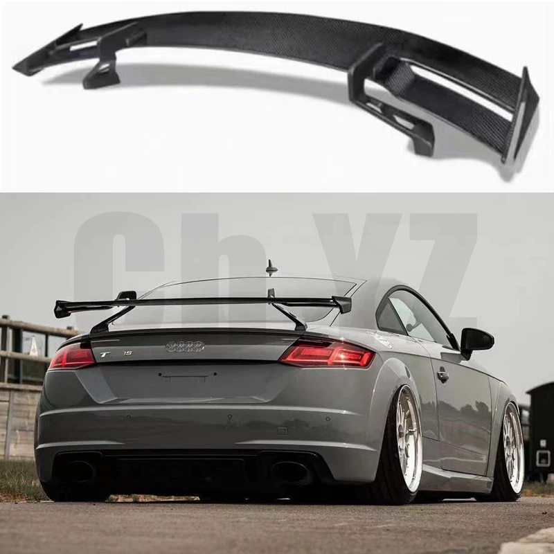 For Audi Tt Tts Ttrs R8 MK3 Mk2 Spoiler High-Quality Forged Carbon Fiber Rear Wing Trunk rear spoiler TTRS GT Style