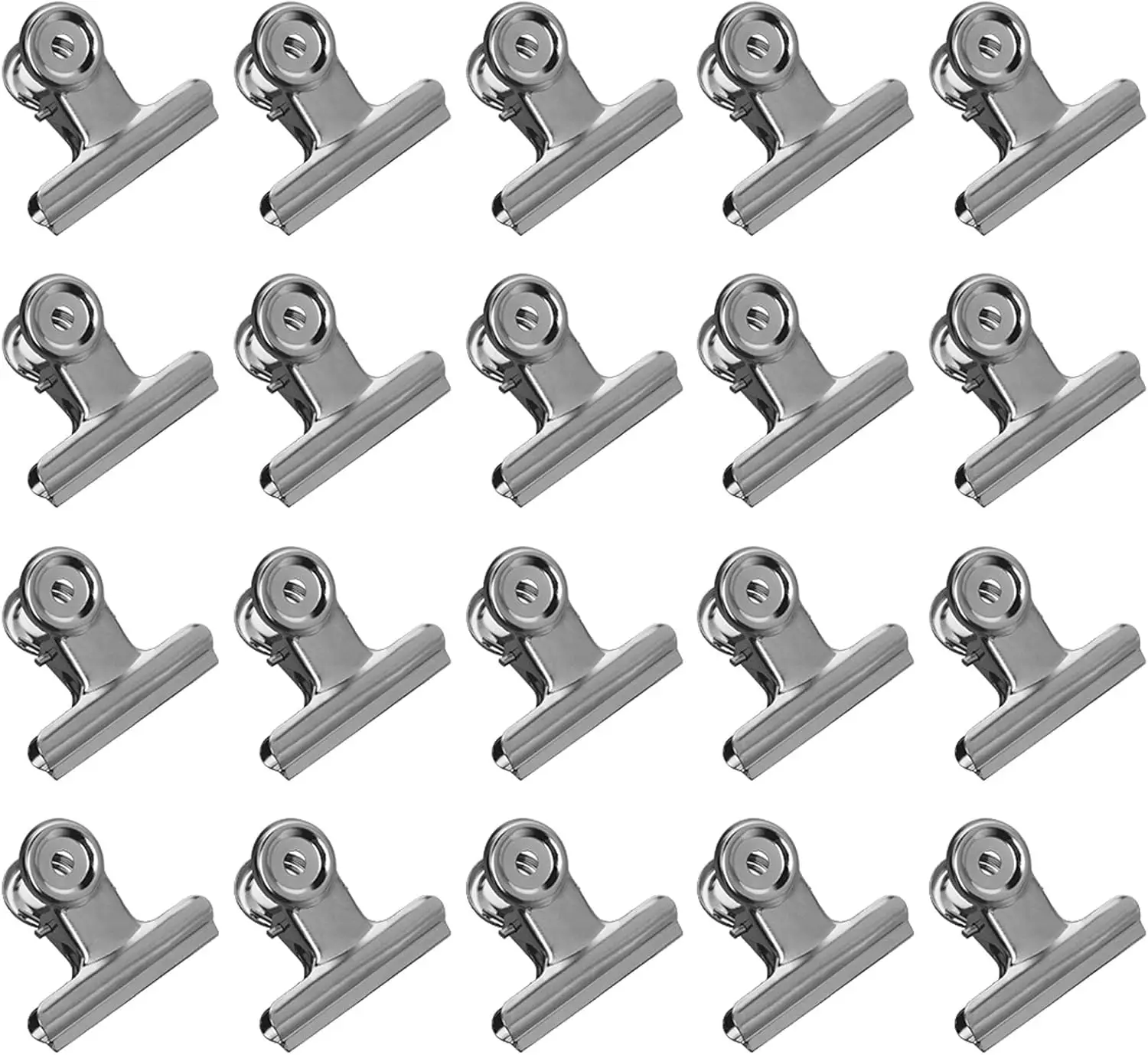 

20 шт. большие металлические зажимы для петель, 2-дюймовые скрепки для бульев, зажимы для файлов, зажимы для бульдогов, зажимы для сумки для еды, поставщики домашнего офиса