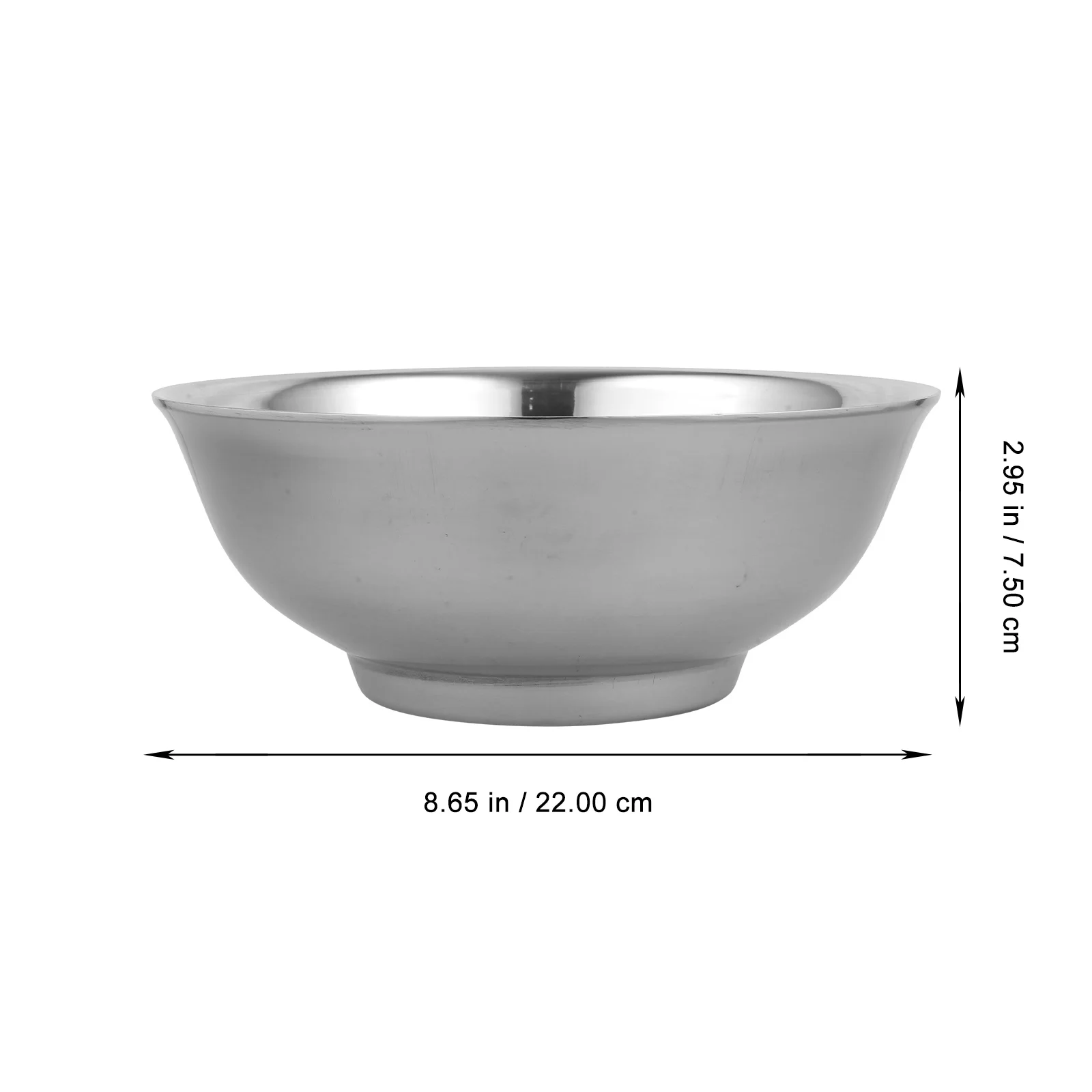 

1Pcs Stainless Steel Bowl Double Layer Insulated Large Soup Bowl Anti-Scald Food Container Home Restaurant Use