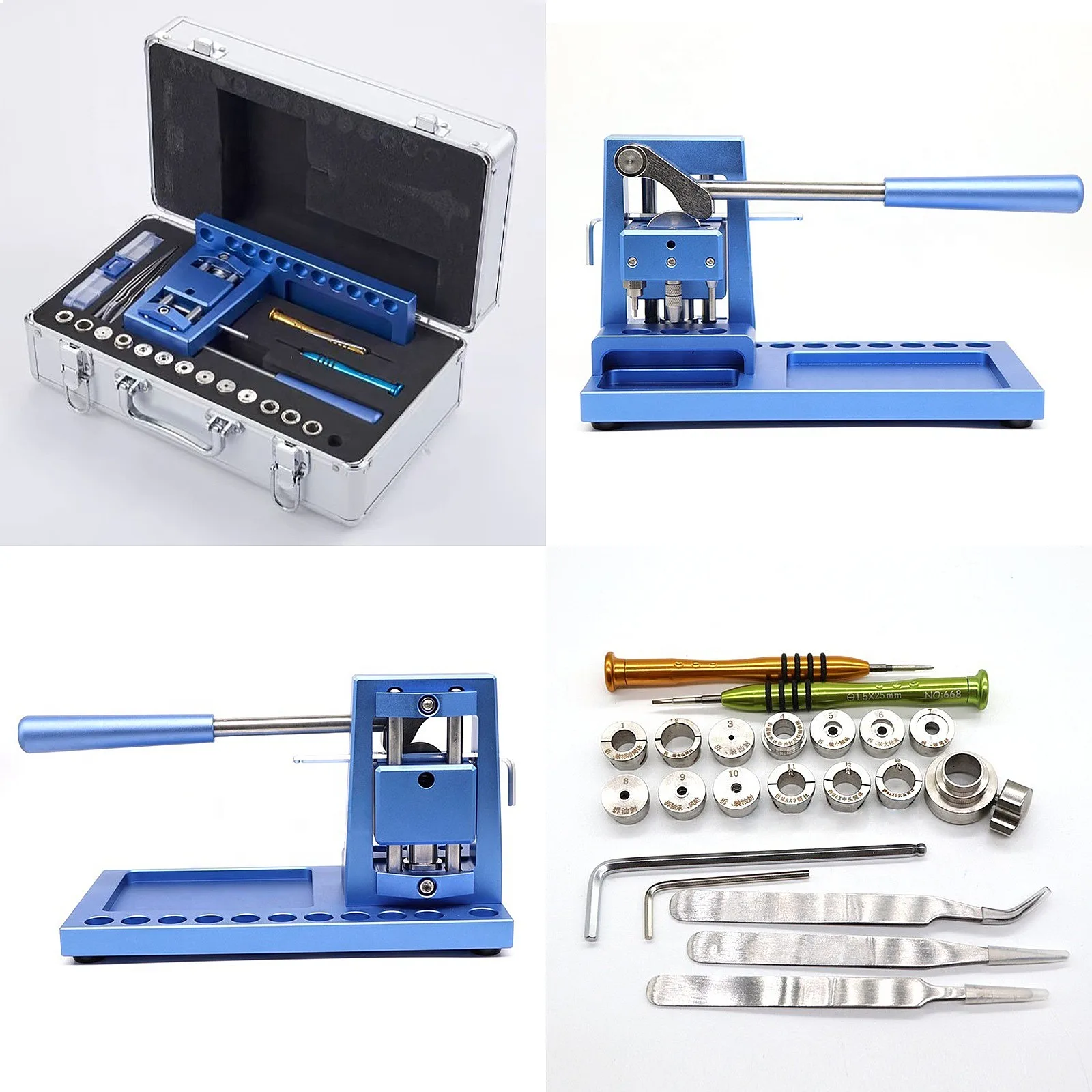 Portable Dentals Handpiece Repair Tool Kit with Aluminum Box Professional Maintenance Set