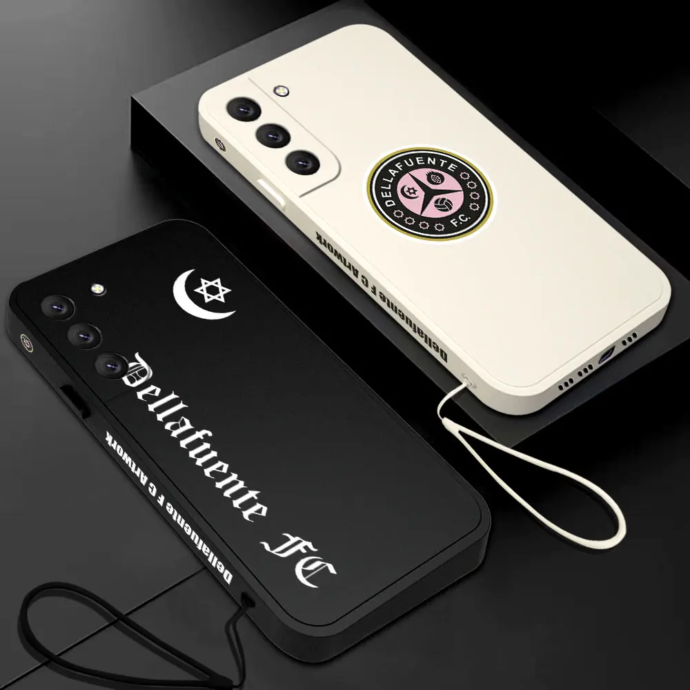 Dellafuente F C Artwork Phone Case For Samsung Galaxy S24 S23 S22 S21 S20 Ultra FE S10 4G S10E Note 20 10 9 Plus With Lanyard