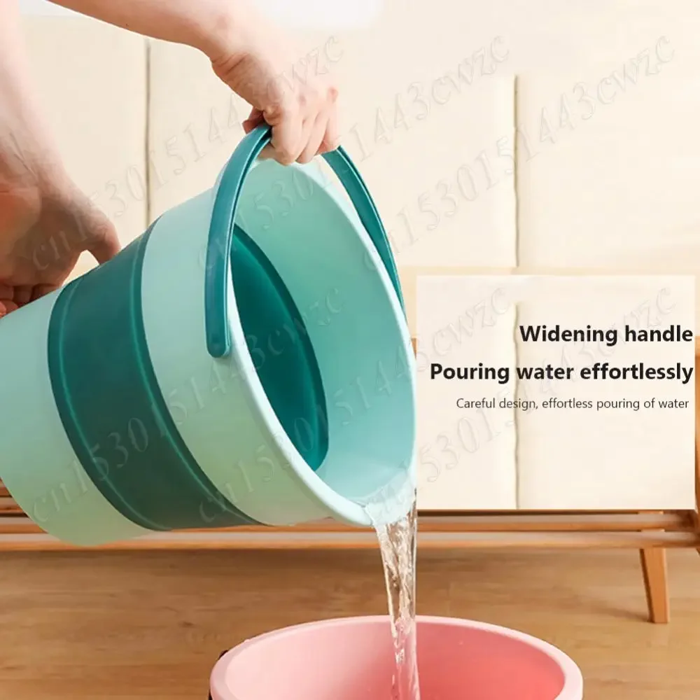 5/10L Silicone Collapsible Bucket Multifunctional Folding Bucket Folding Water Container Space Saving Wash Bucket Container