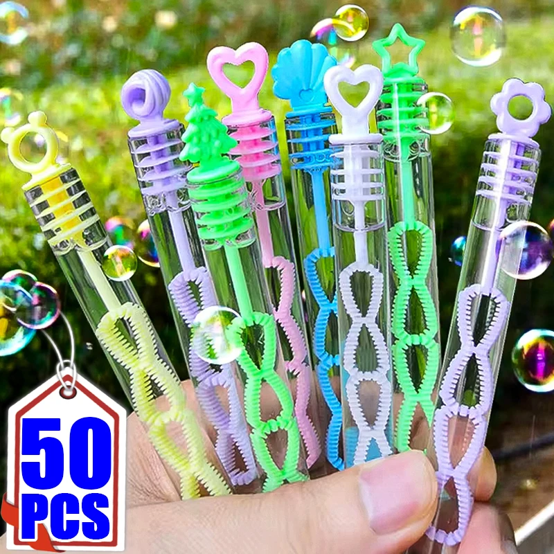 50pcs Mini Cute Bubble Empty Tube Toy Kids Birthday Party Favors School Gifts Wedding Guests Souvenirs Toy Rewards for Kids