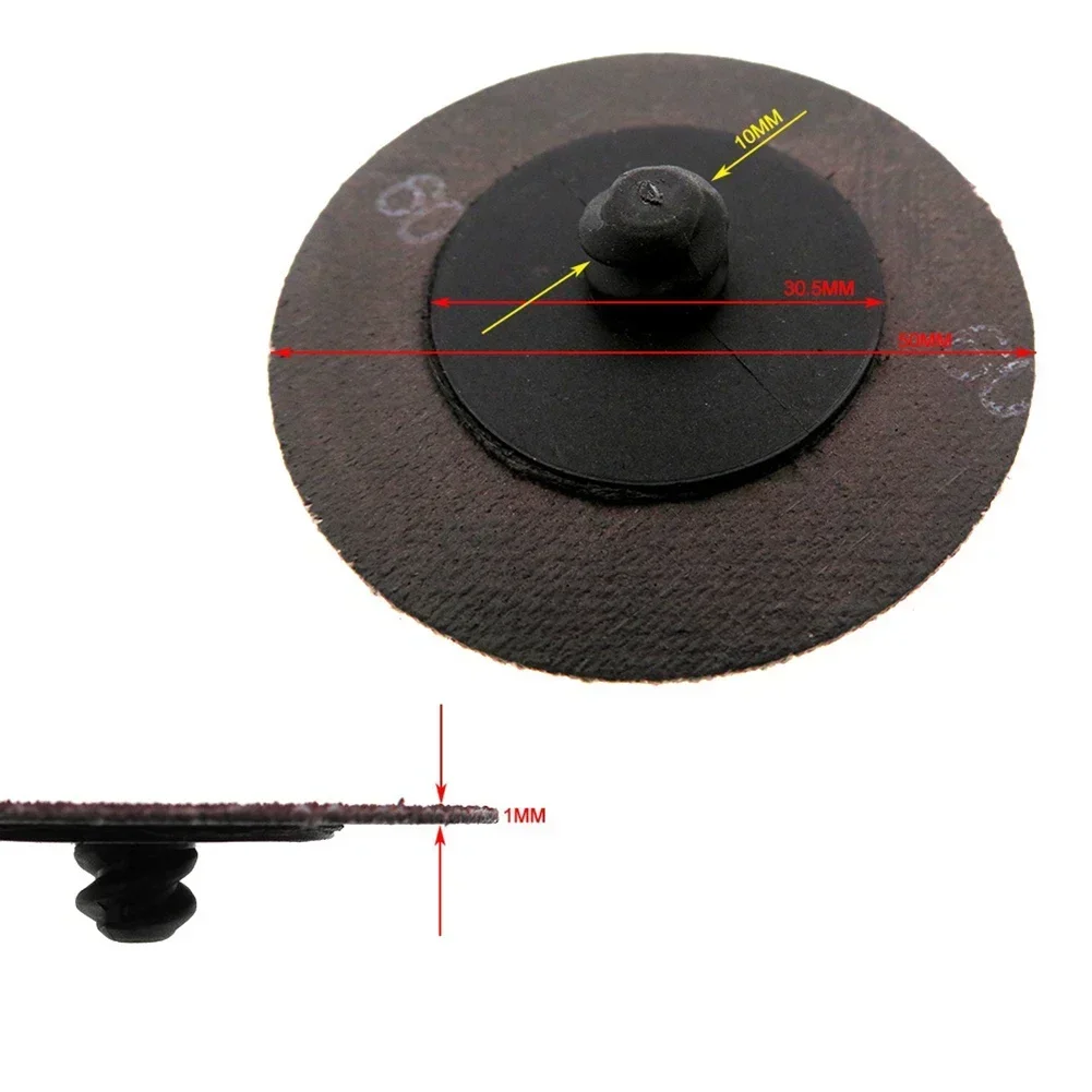 10pcs 50mm Sanding Discs Sandpaper Grinding Wheel Sanding Paper 60 80 120 Grit For 2" Polishing Pads Abrasive Tools