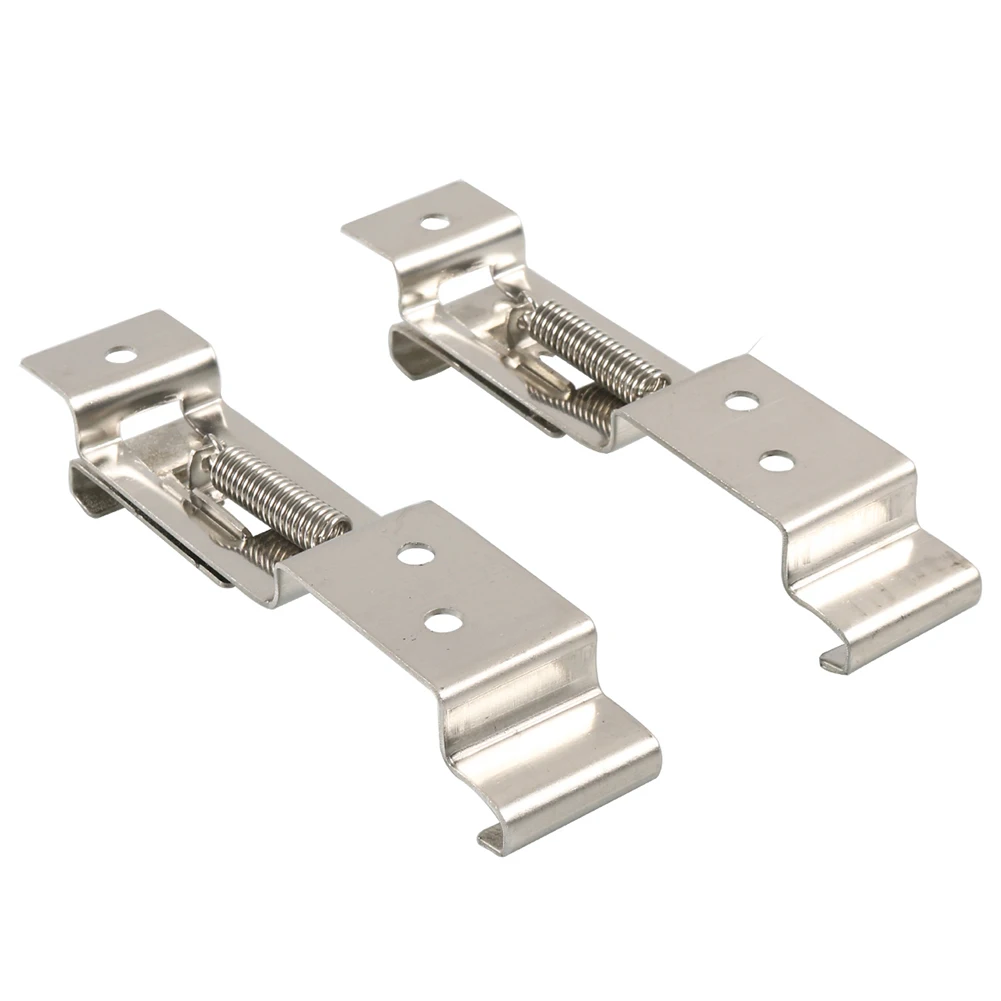 2 Pieces Trailer Number Plate Holders Clips Stainless Steel Spring Loaded License Plate Brackets Numberplate Clamps Trailers