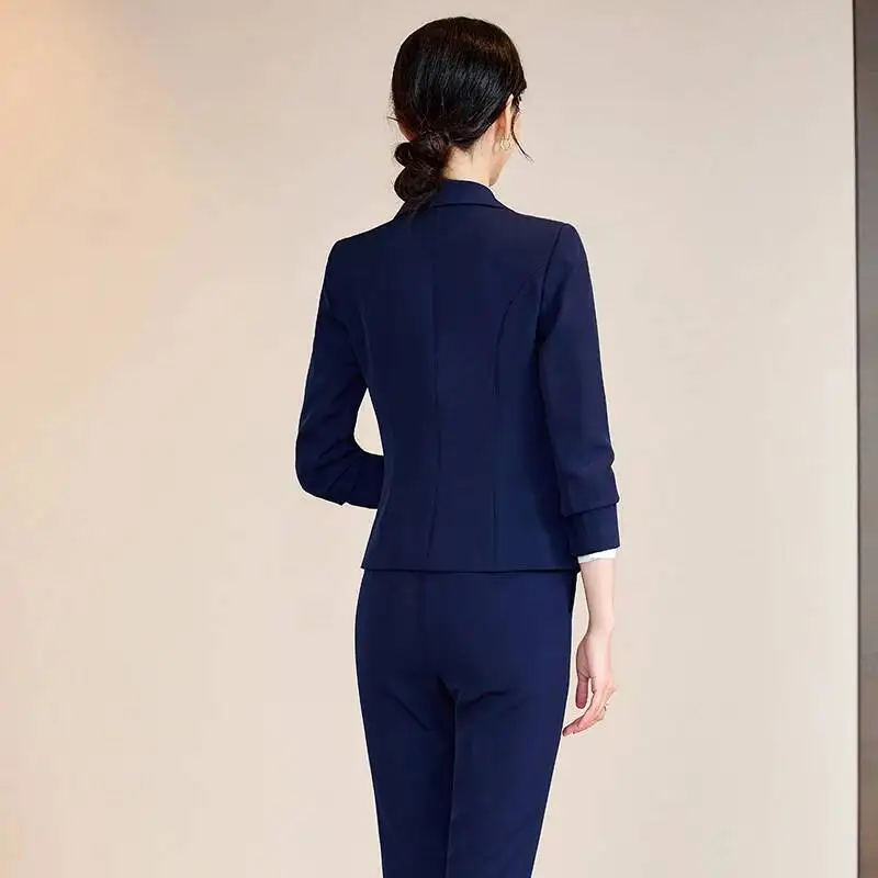 السيدات مكتب ملابس العمل الدعاوى السراويل الرسمية للنساء بليزرات المهنية الخريف الشتاء المهنية مقابلة وتتسابق مجموعة