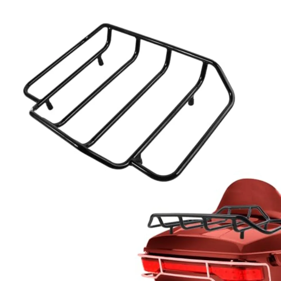 

Motorcycle Black Luggage Rack Tour Pack Mount for Harley Touring Street Glide Electra Glide Road Glide Road King Ultra Limited