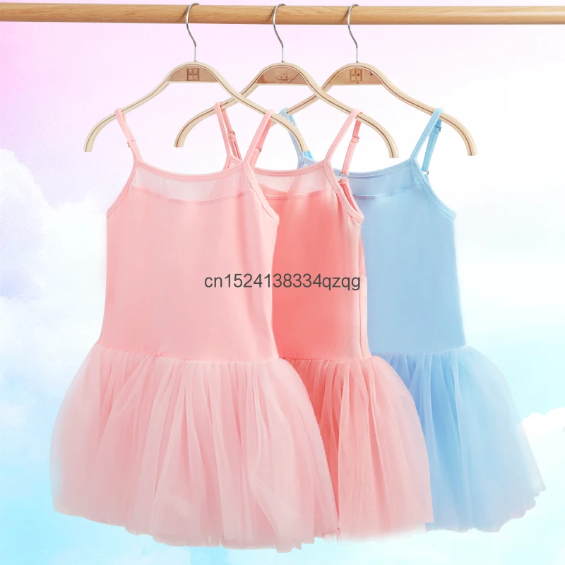 Robe de Ballet pour filles, maillot de bain pour danse, Camisole en maille, justaucorps d'épissure, Tutu de danse, robe de princesse, jupon pour enfants