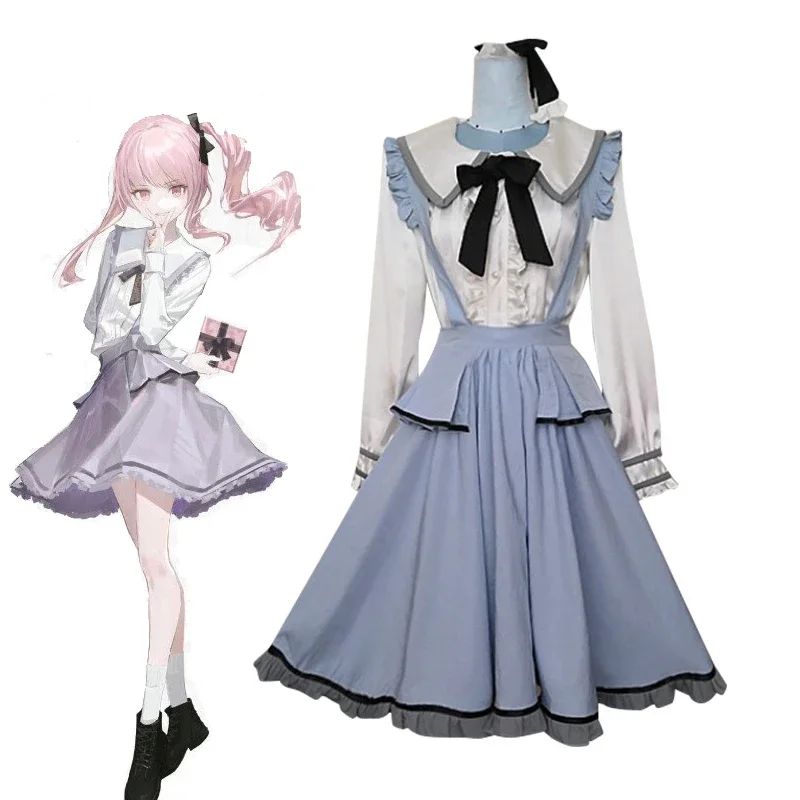 

Project Sekai colorful stage! Feat. Cosplay anime Akiyama Miyuki maid costume cute girl Lolita ruffle dress role-playing uniform