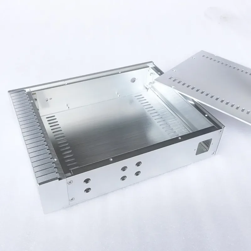 BRZHIFI Factory Direct Chassis BZ3207S Single Radiator Aluminum Case For Power Amplifier Enclosure Box Audiophile DIY Audio