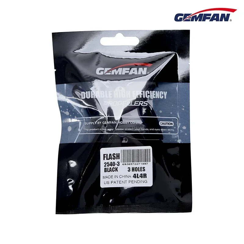 8 أزواج (8CW + 8CCW) Gemfan Flash 2540 2.5 بوصة 3 شفرات المروحة 3 فتحات 1.5 ملم (لون عشوائي) لطائرات بدون طيار RC FPV 2.5 بوصة
