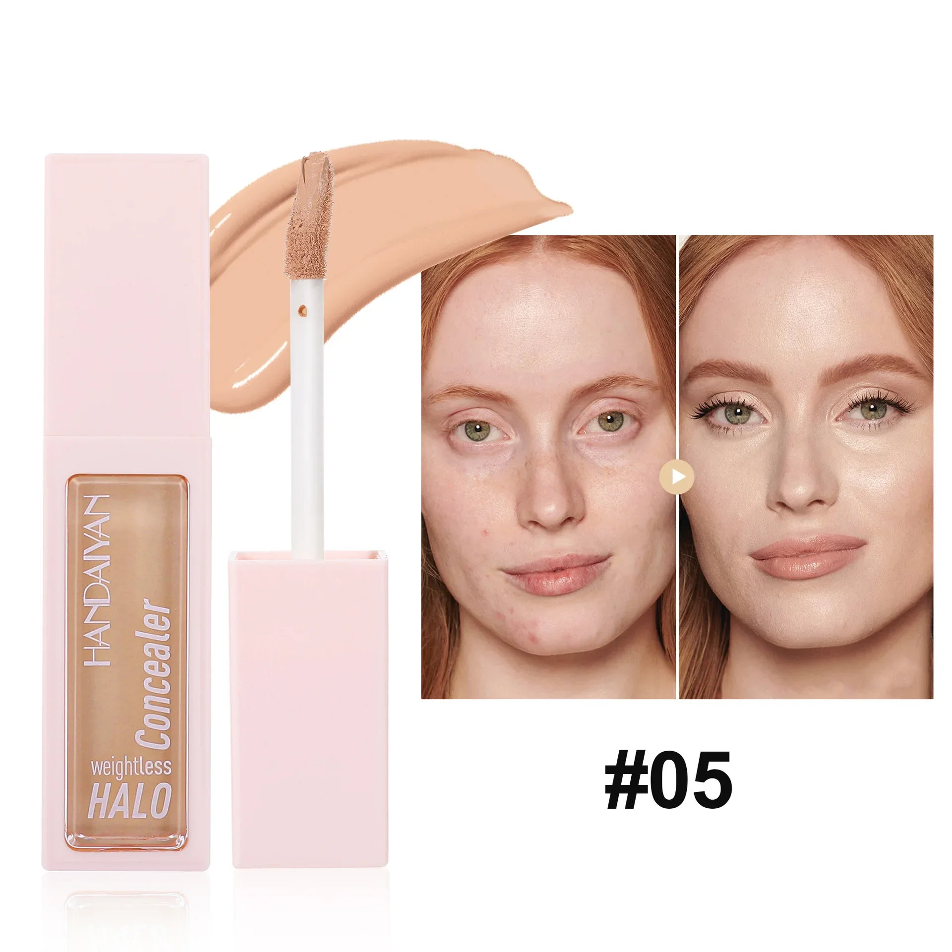 HANDAIYAN Liquid Concealer Matte High Coverage Waterproof Oil Control Moisturizing Lasting Concealer Professional Face Make Up