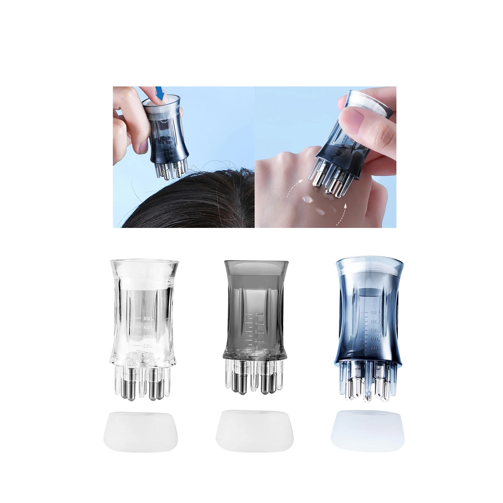 Scalp Applicator Convenient Hair Oil Dispenser for Daily Use Bathroom Travel Scalp Massager Hair Comb Head Fluid Brush