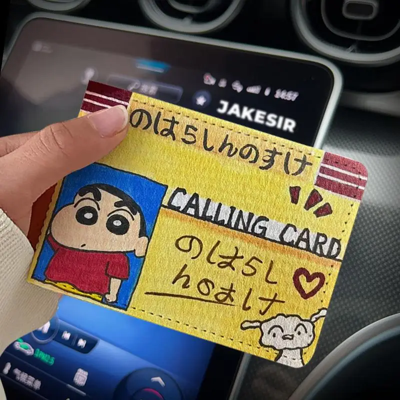 Anime Crayon Shin-Chan Führerschein Halter Cartoon PU Leder Karte Tasche Für Reise ID Karteninhaber Auto Fahren Dokumente geschenke