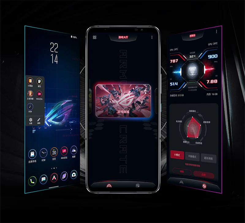 Global Rom 2022 Newest ROG Phone 6 Snapdragon 8+ Gen 1 5G Gaming Phone 165Hz refresh rate 65W Fast Charging Smartphone 6.78\