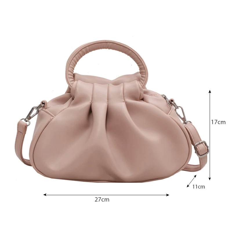 Bag For Women 2024 New Pleated Simple Design Trend Small Bags Messenger Bags Female Tote Bag Ladies High Capacity Mini Handbag