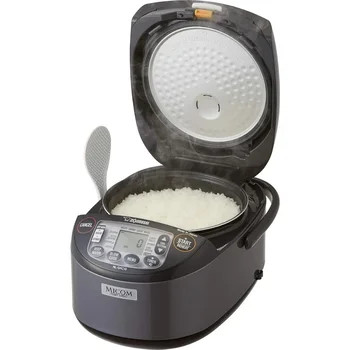 طباخ الأرز Zojirushi مع تدفئة ،-، BM ، Umami Micom ، كوب ، أسود معدني ، جديد