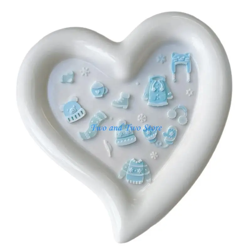 HX6F الشوكولاته فندان قوالب الحلوى صنع قوالب الملابس الشتوية شكل قوالب الخبز سيليكون لوازم الخبز للحلوى الغذاء #3