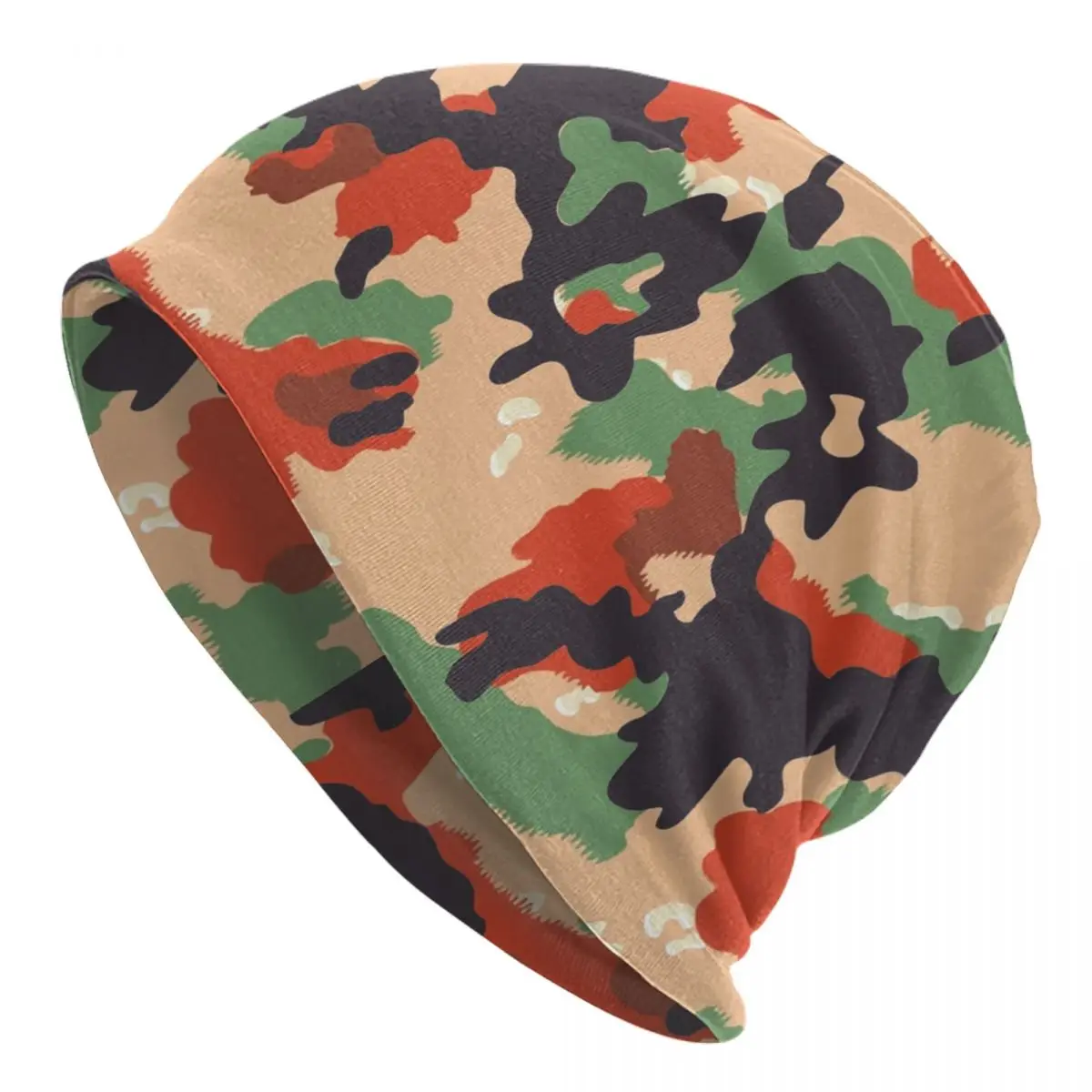 Swiss Army Camouflage Warm Knitted Cap Fashion Bonnet Hat Autumn Winter Outdoor Beanies Hats for Unisex Adult