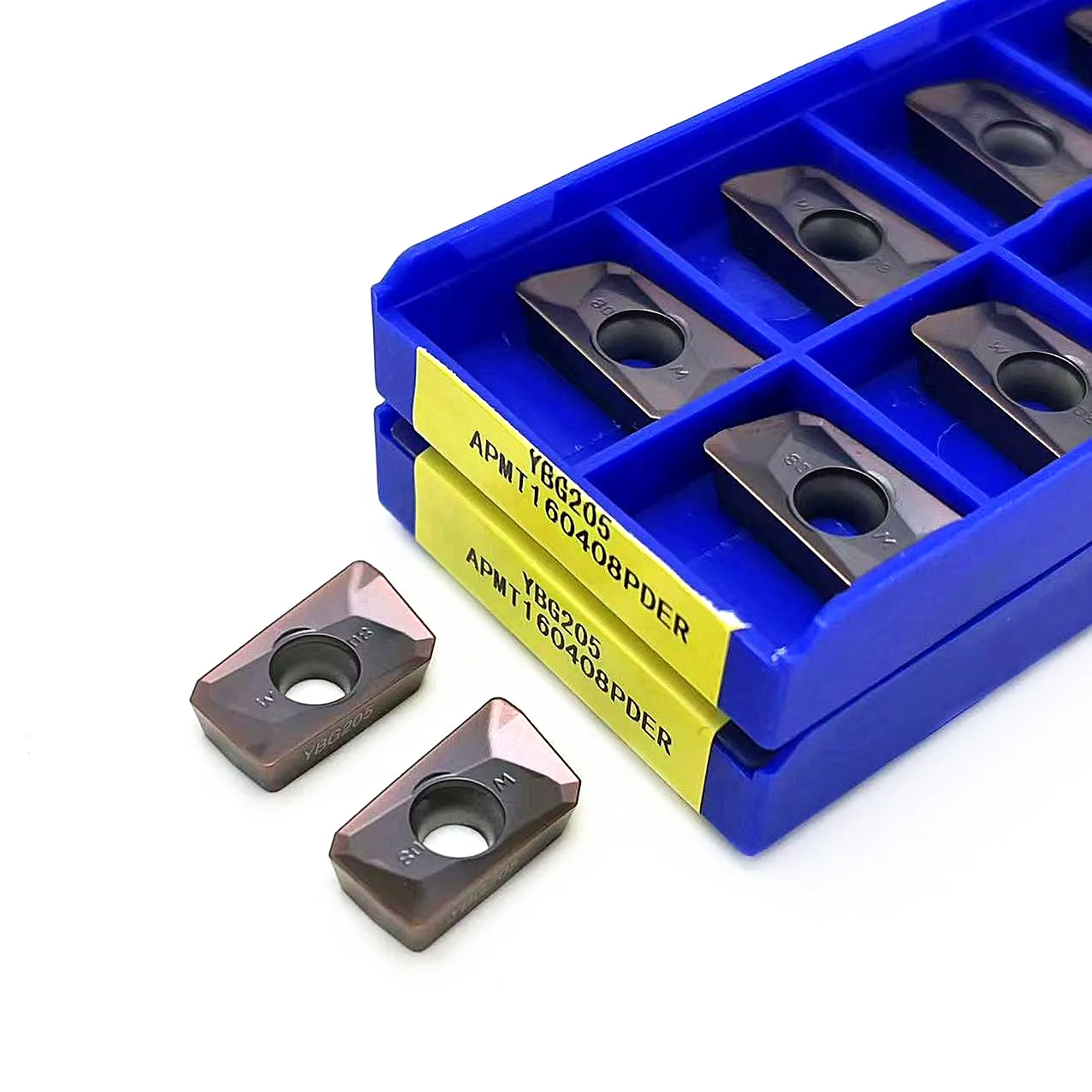 ที่บด YBG205คาร์ไบด์ APMT160408 APMT160408 YBG205สี่เหลี่ยมเครื่องมือทำดัชนี CNC สำหรับสเตนเลสสตีล