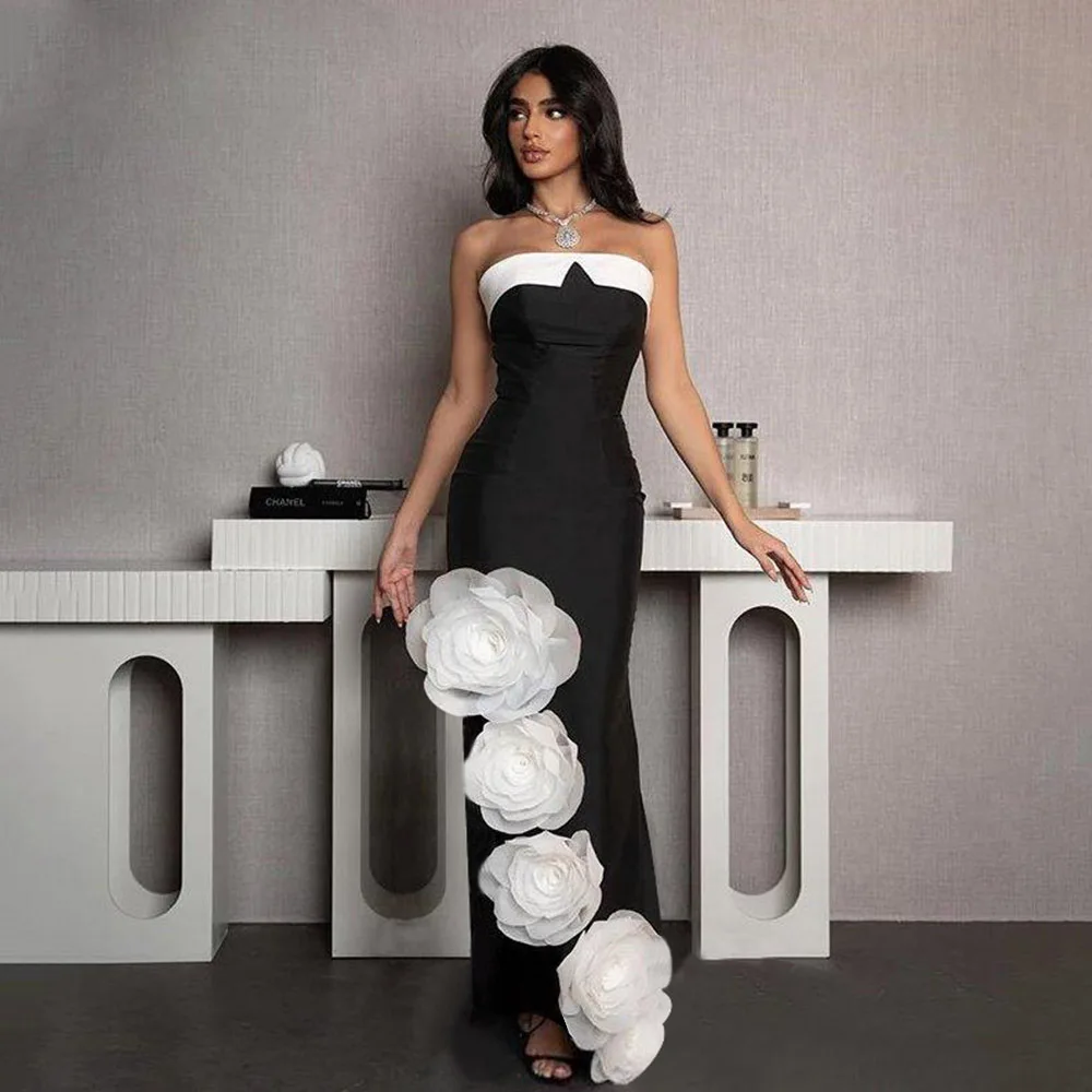 

Новое женское платье макси 2024 года с V-образным вырезом, длинное, черно-белое, с вставками, в горошек, из полиэстера, весна-осень