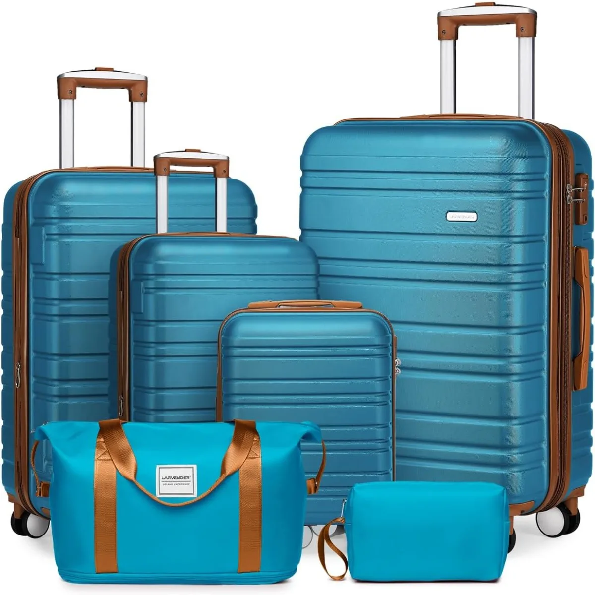 Luggage Sets 6 Piece, Expandable Hardside Carry on Suitcase Set with Spinner Wheels, Lightweight Rolling Luggage