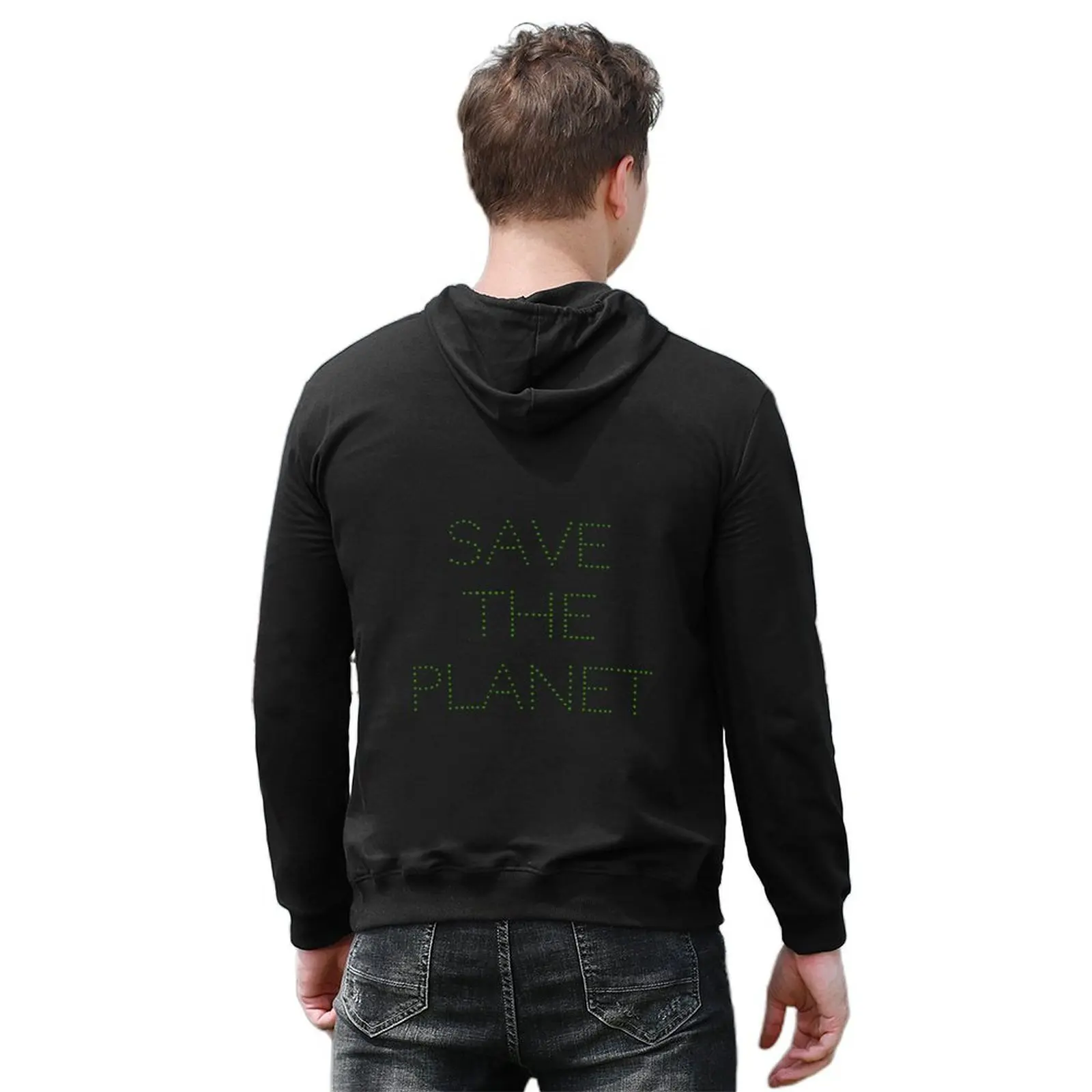 Save the planet Hoodie graphic t shirts men anime clothes male clothes japanese style mens hoodies