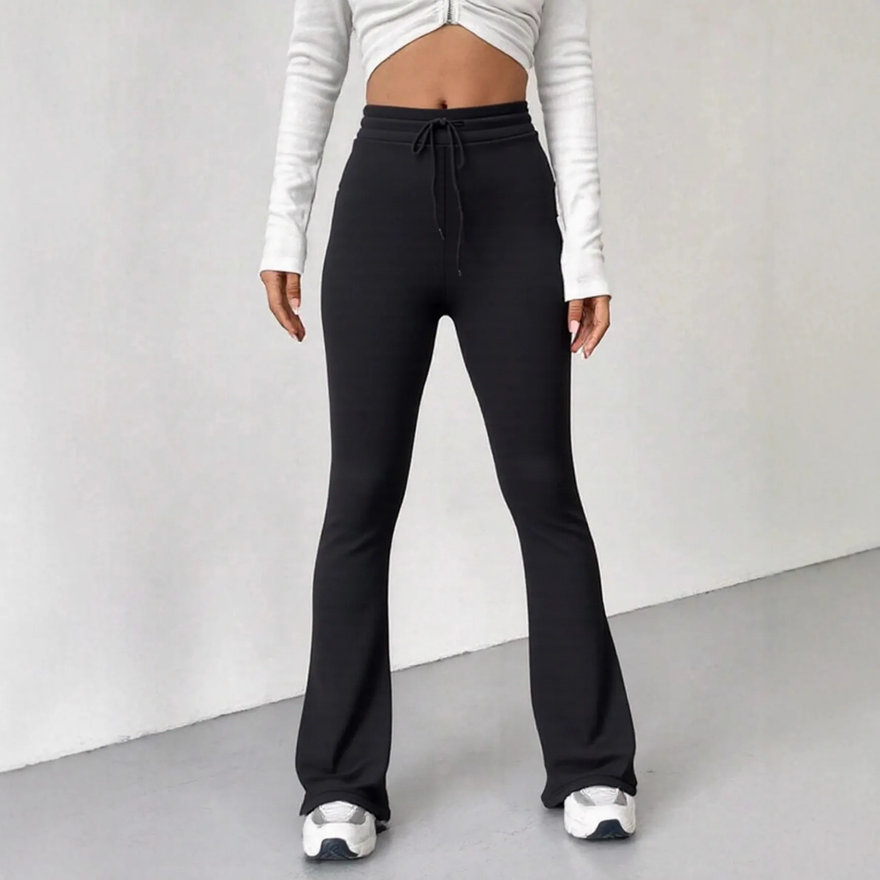 Pantaloni dimagranti a vita alta da donna nuovi alla moda autunno e inverno