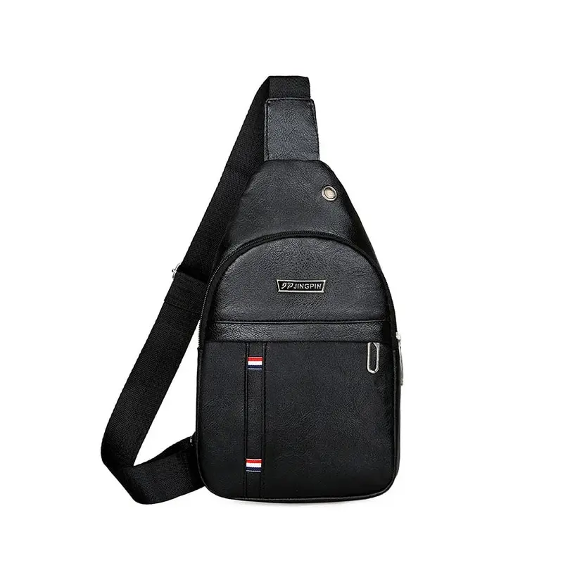 

Men Chest Bag New Pu Waterproof Multi Functional Crossbody Bag Fashion Korean Versatile Men One Shoulder Chest Bag