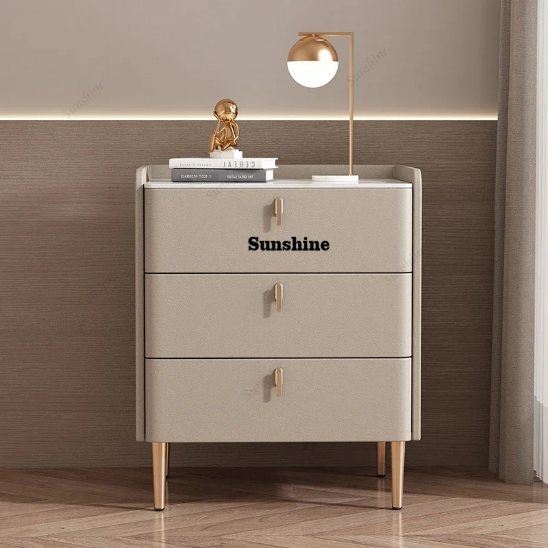 

Storage Drawers Bedside Table Simple Modern Nordic Minimalist Nightstands Elegant Aesthetic Mesita De Noche Bedroom Furniture
