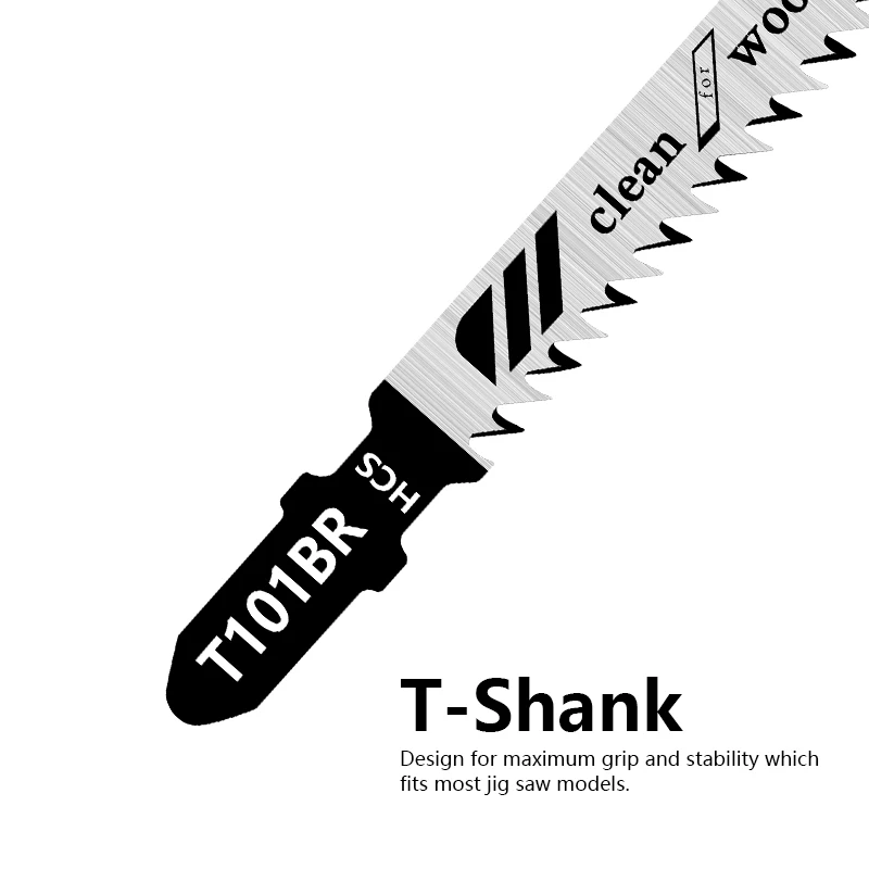 지그 톱 블레이드 5pcs T101BR 직소 블레이드 세트 T 생크 목재 목공 절단 도구 용 모듬 톱 블레이드
