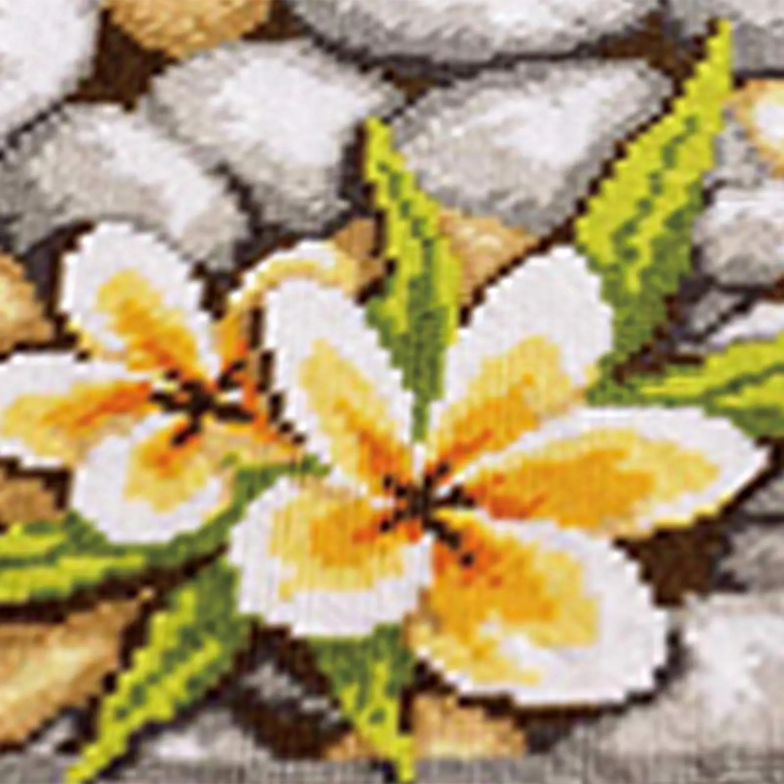 

Flower Latch Hooking Rug Kits Carpet Embroidery with Basic Tools Handmade Latch Hook Kits for Festival Gift Party Favor Bedroom