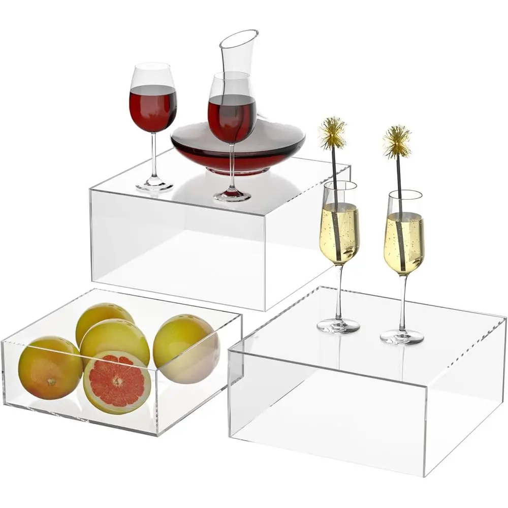 

Acrylic Dessert Stand,Buffet Risers, Food Risers, Multi-Purpose Cake Stand for Parties, Weddings, Birthdays, Catering, Jewelry,C