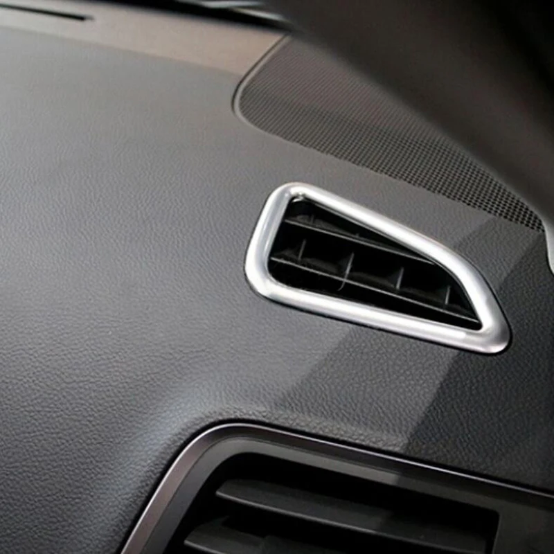 

For Subaru Outback 2015 2016 Air outlet decorative frame dashboard conditioning hole decorative strip sticker 2pcs