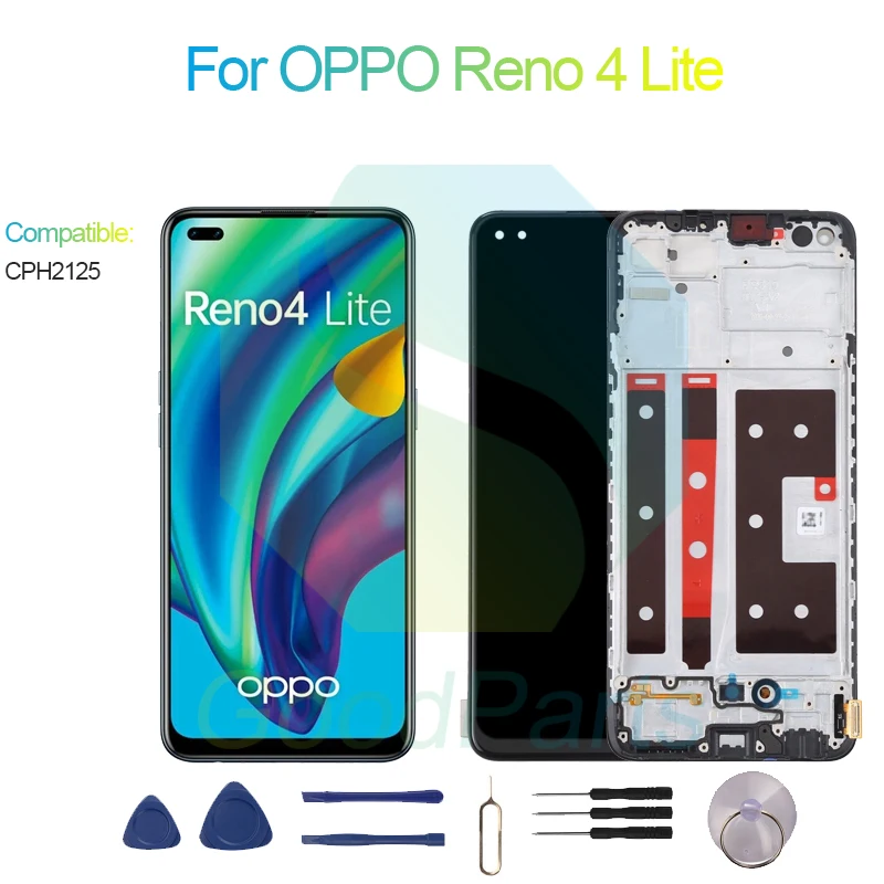 

For OPPO Reno 4 Lite Screen Display Replacement 2400*1080 CPH2125 Reno 4 Lite LCD Touch Digitizer Assembly