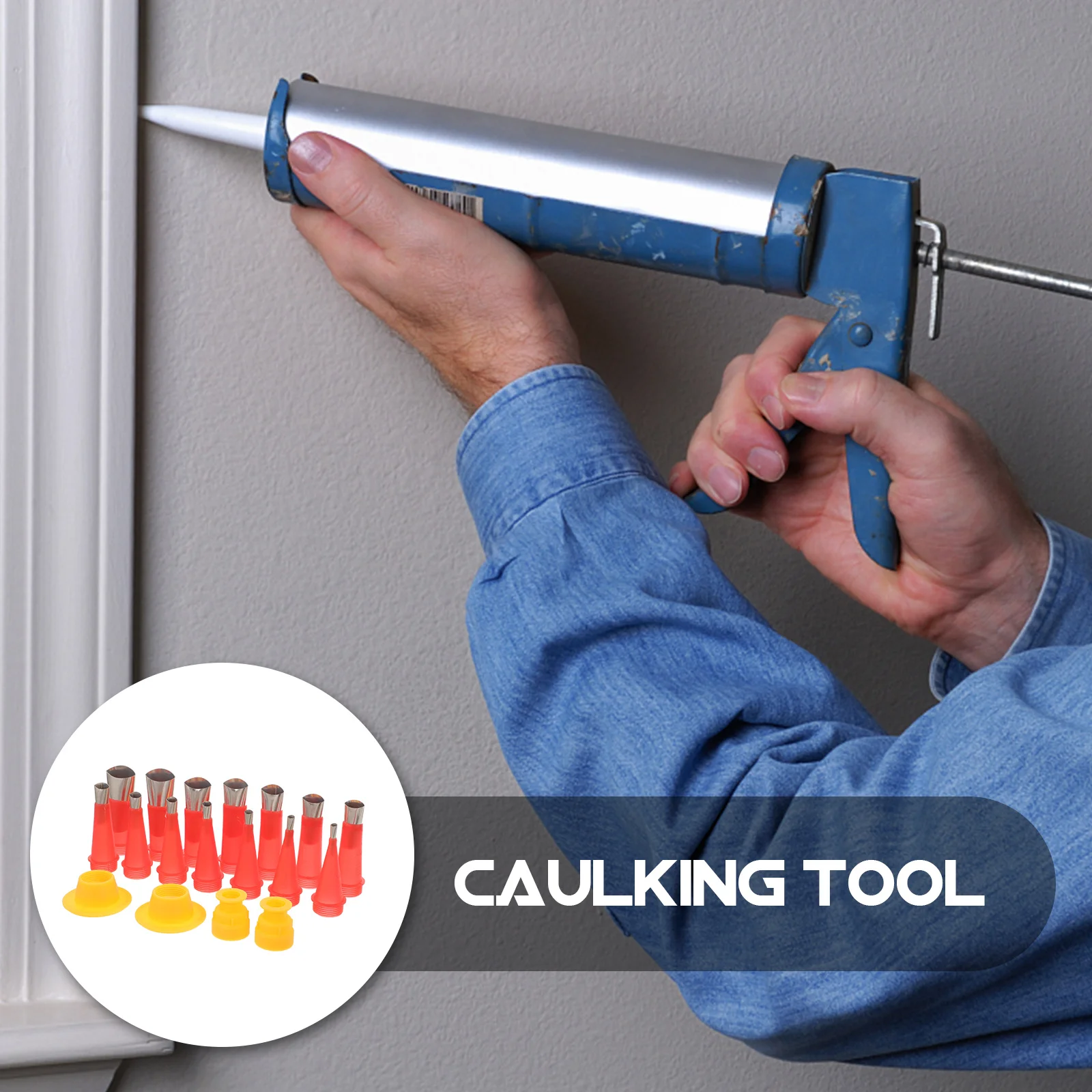 

1Set Caulking Tool Set Stainless Steel Silicone Caulking Nozzle Repair Door Window Sealant Finisher Applicator