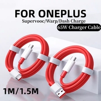 Original Fast Charging USB Type C Cable For Oneplus 30W 65W 67W 80W Supervooc Warp Dash Quick Charger Wire For 1+ 12 11 10 9 Pro