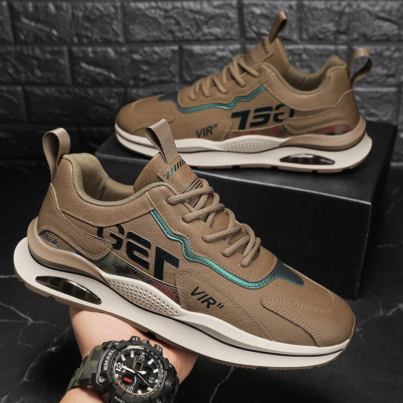 Brand Men Casual Shoes Fashion High Quality Men Platform Sneakers Lightweight Outdoor Running Shoes Non-Slip Men Vulcanized Shoe