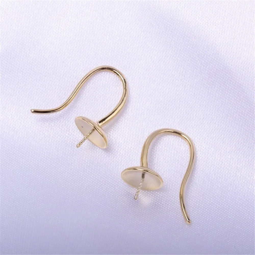 

Gold Plated Pearl Earring Settings, DIY Jewelry Making Supplies, Blank Ear Stud Bases for Handmade Accessories, 1pair No Pearl