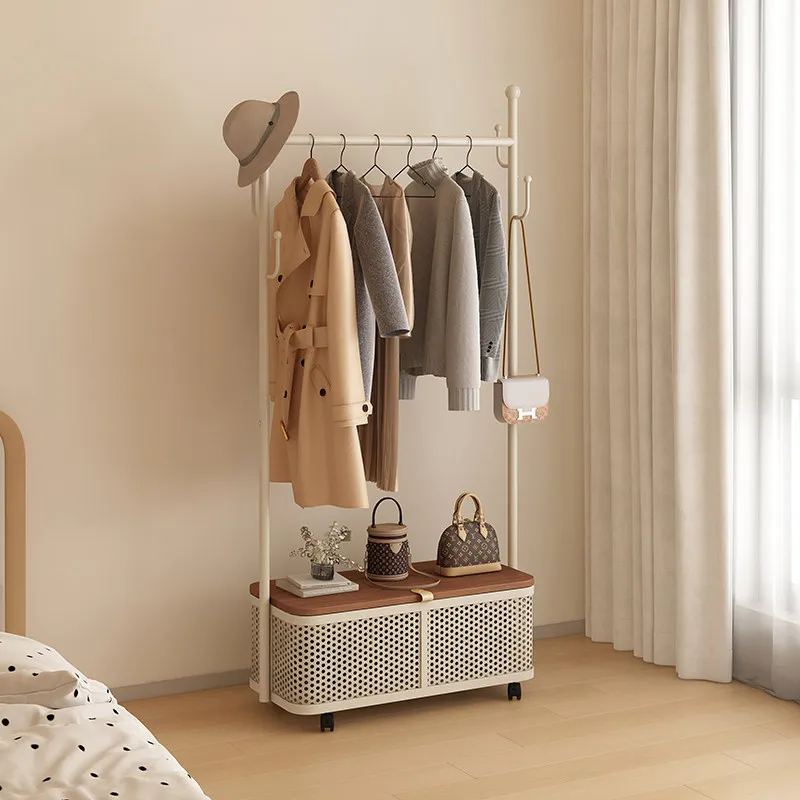 

Clothes drying rack Floor-to-ceiling indoor room clothes hanging rack Simple household bedroom clothes storage rack