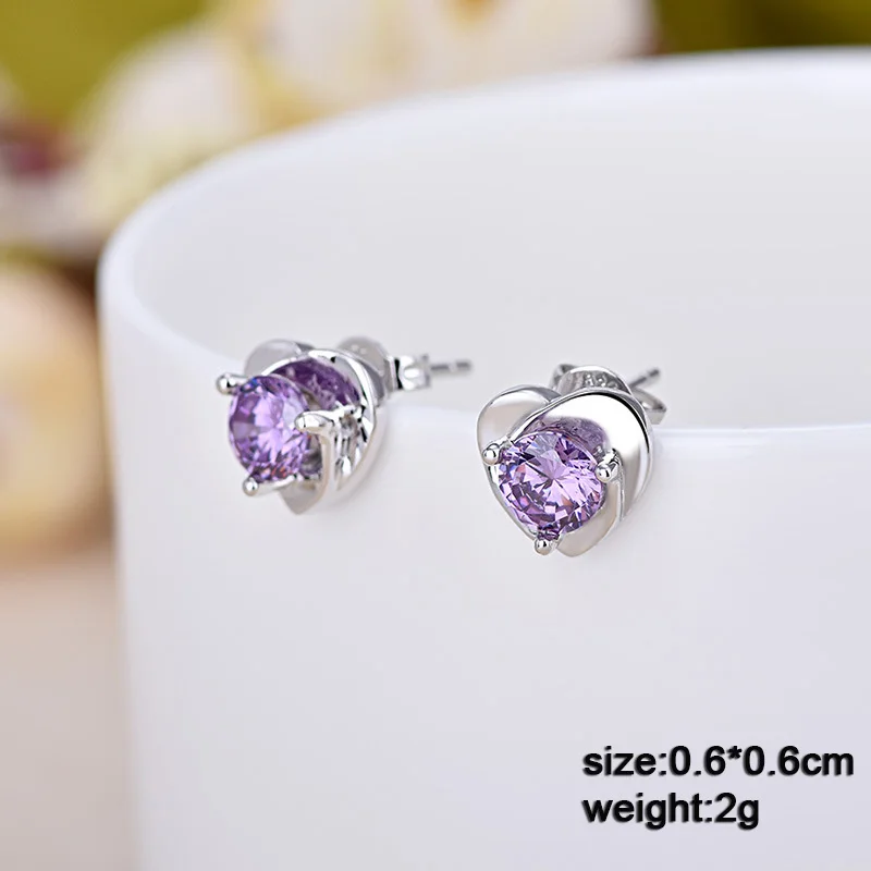 Heart Dangle Earrings for Women Colorful Enamel Crystal Love Heart Sweet Korean Fashion Female Drop Earrings aretes de mujer