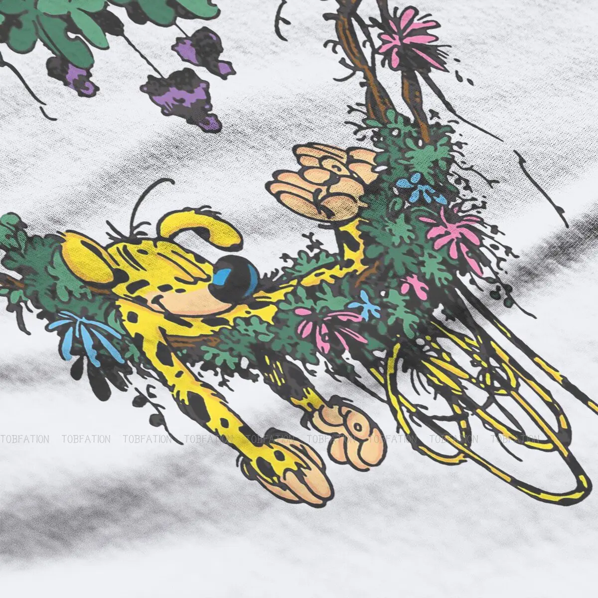 Marsupilami in Hammock Female Shirts Gaston Lagaffe Manga Oversized Vintage Women Tshirts Harajuku Casual Feminine Blusas