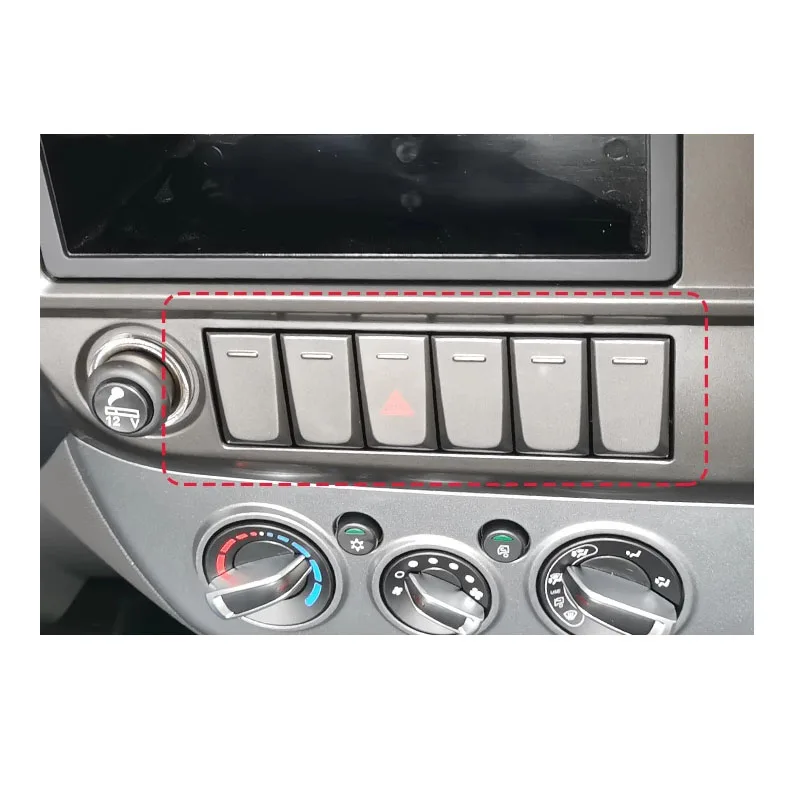 Gray 24V Hazard Warning Switch for FOTON Aoling CTS and Aumark S3 Truck Parts