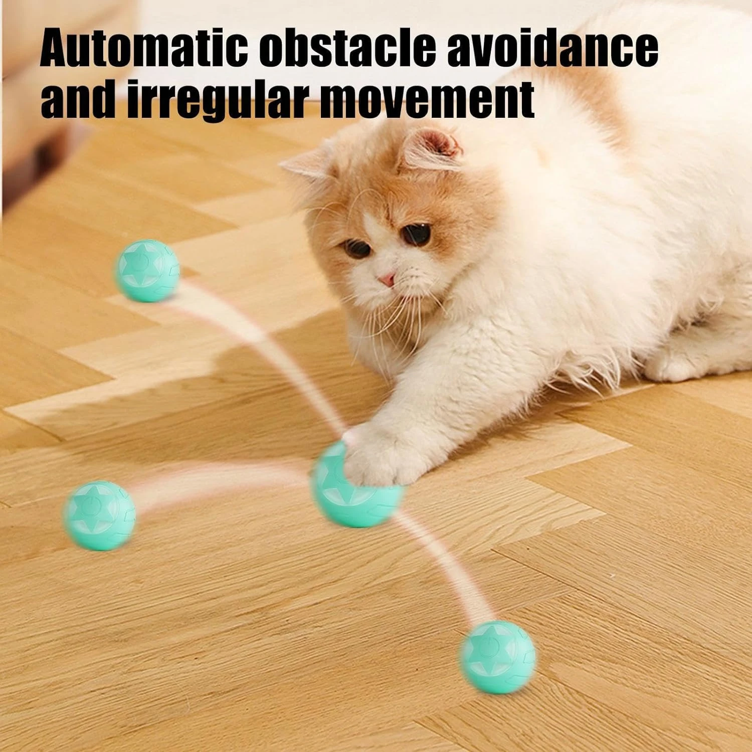 Interactive LED Motion Cat Toy for Pets - Exciting and Engaging Playtime with Light-up Ball - Playful Kittens and Cats Will Love