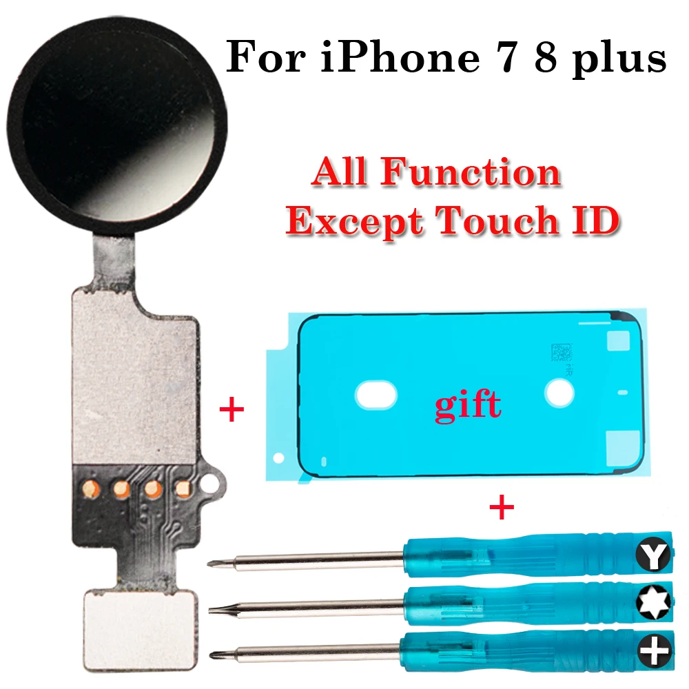 

Pop 1set Universal Home Button Flex Cable + Tools Kit + Waterproof Sticker For IPhone 7 8 Plus Menu Key Repair Parts