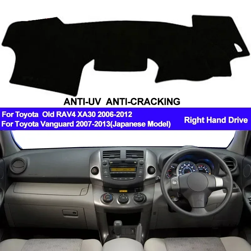 Car Dashboard Cover Dash Mat For Toyota RAV4 Vanguard XA30 2006 2007 2008 2009 2010 - 2012 DashMat Pad Dash Board Cover