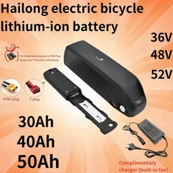 Brand new Original 36V 48V 52V 30Ah 40Ah 50Ah 18650 Hailong Battery For Bafang BBS02 BBS03 BBSHD Motor +BMS customizable plug