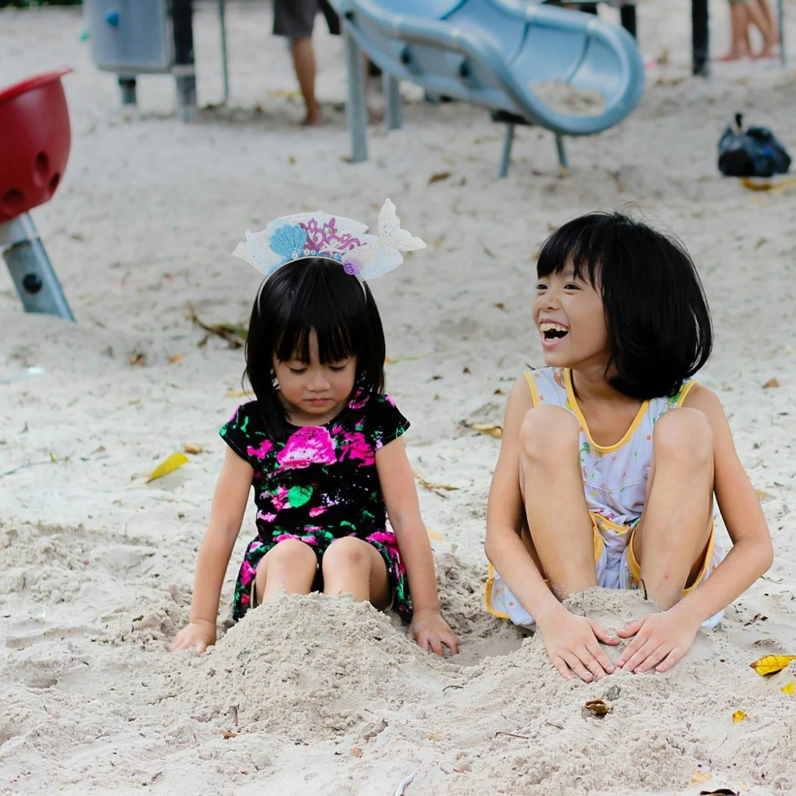 

Mermaid Tail Hairband Cute Girls Headband Soft Comfortable Party Hair Accessory Cosplay Headdress Birthday Festival Decoration