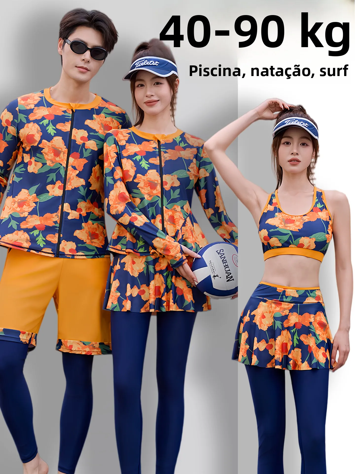 long-sleeve-wetsuit-women's-two-piece-slimming-jellyfish-surf-suit-couple's-sunscreen-hot-spring-swimming-costume-new-model