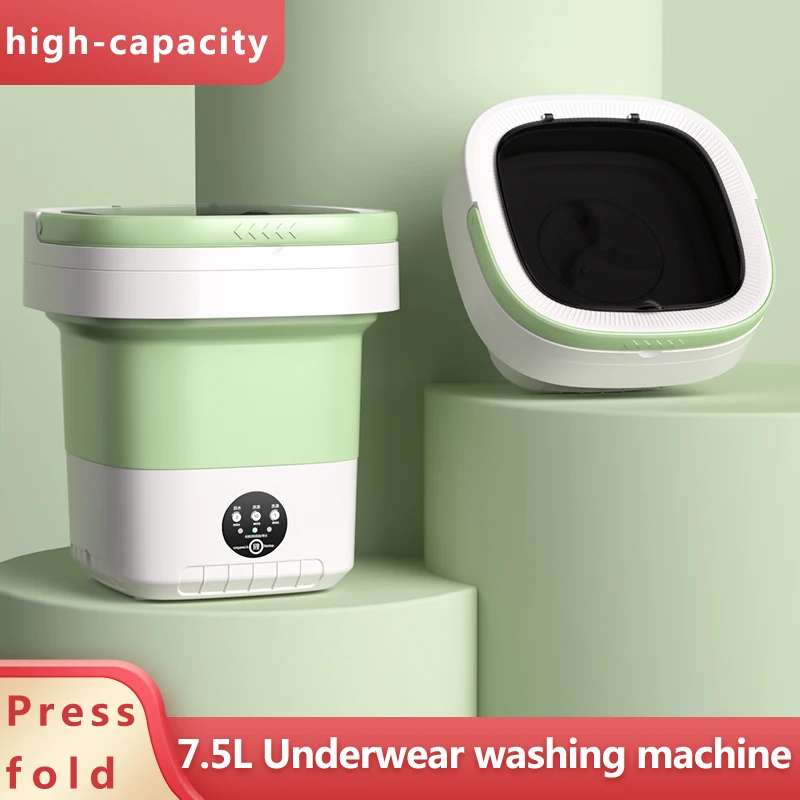 8L Portable Folding Washing Machine Bucket for Clothes Socks Underwear Cleaning Washer Portable Small Travel Washing Machine